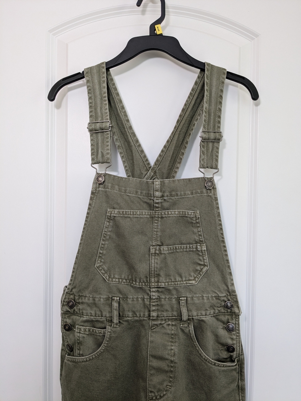 We The Free Military Green Ziggy Denim Overalls XS Great Used Condition - Picture 3 of 9